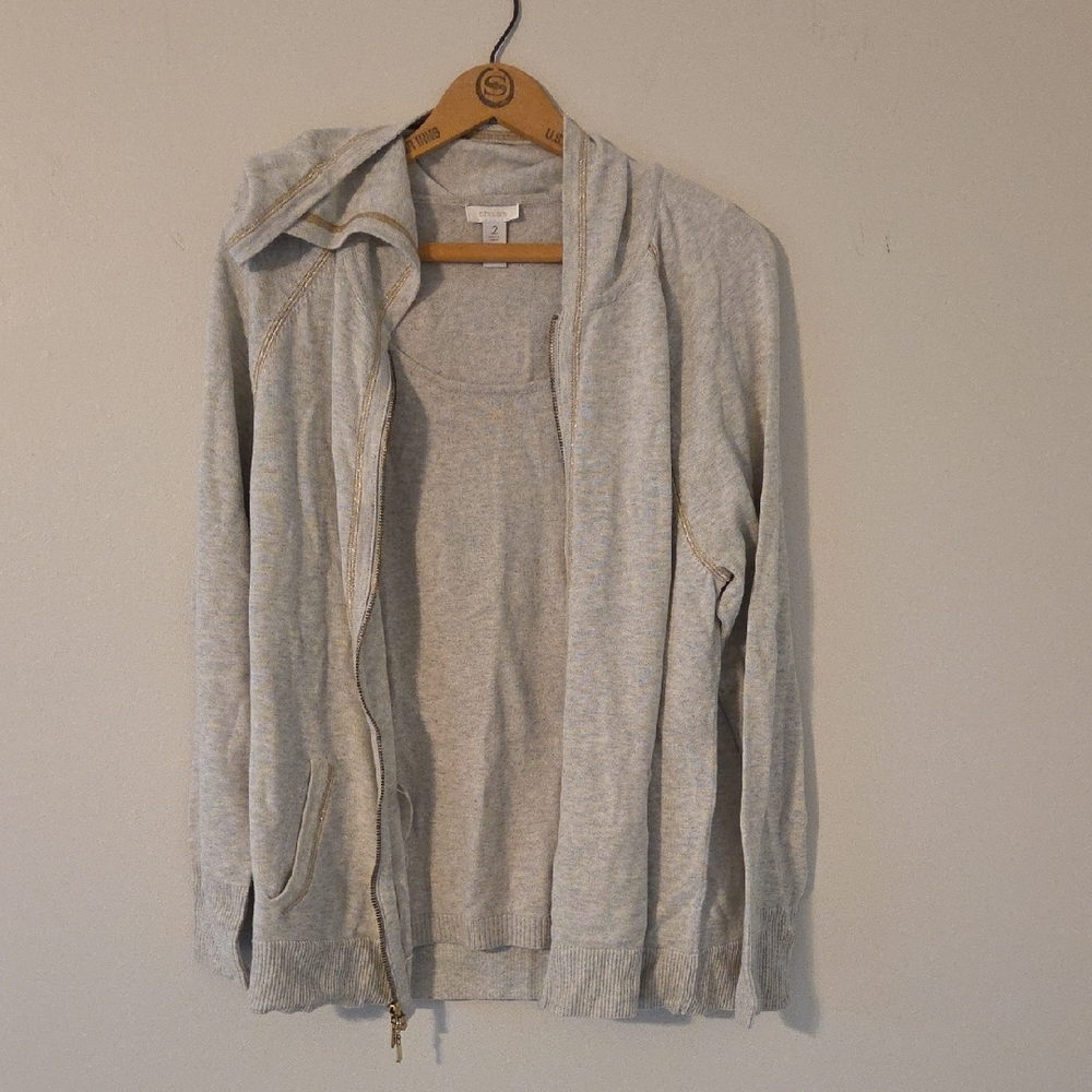 Chico's Heather Gray Knit Top